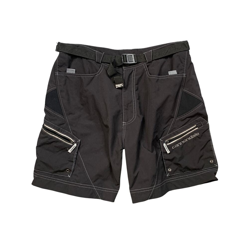 Cannondale Shorts Men L Large Black Mountain Bike Commuter Utility Cargo Cycling
